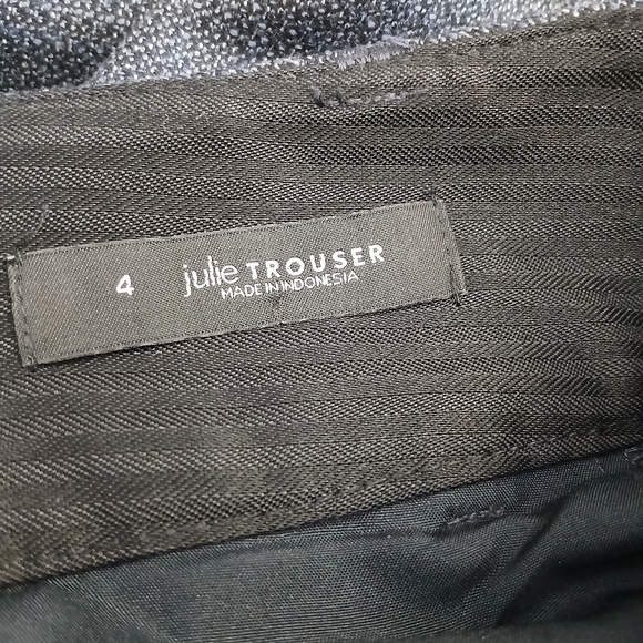 Loft Ann Taylor Womens Julie Trouser Size 4 Color Grey Navy Blue - Picture 10 of 11
